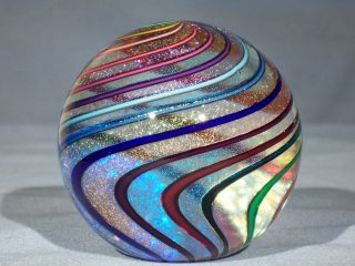   Contemporary Art Glass James Alloway 3 05inch Glitterball 79