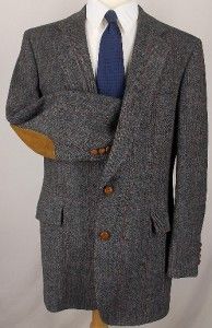 44 R Austin Reed Wool Tweed Elbow Patch 2 BTN Sport Coat Jacket Suit 