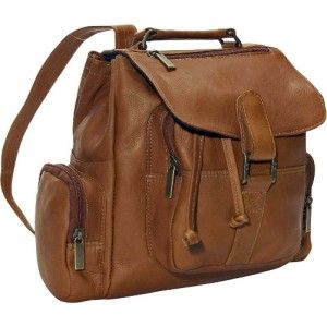 CAPE COD LEATHER SMALL ISLAND PREMIUM LEATHER BACKPACK   Tan