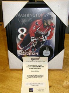 Alexander Ovechkin Signed Puck w/ a 10x12 Print.Includes a COA.SALE 