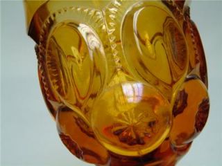 vintage l e smith amber moon stars water goblets 8