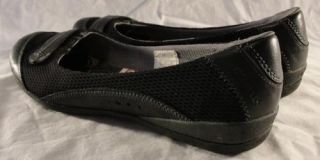 Womens Black Merrell Allegro Lightweight Shoes Leather Flats Slip Ons 