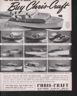 1941 Chris Craft Sedan Cruiser Algonac Boat SHIP Sport