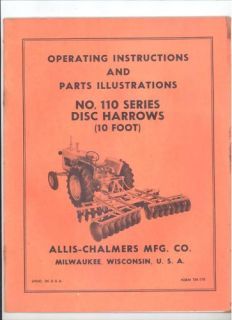 TM 170 ALLIS CHALMERS 110 SERIES DISC HARROWS (10 FT) FOR WD, WD 45, D 