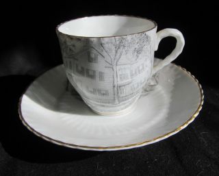   Whittier Tea Cup Saucer, Made in Germany for CA Masters, Amesbury MA