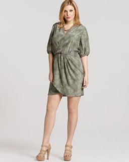 Amanda Uprichard New Green Snake Print Silk Belted Casual Dress Plus 