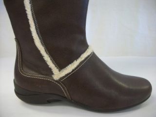 Hush Puppies Amarone Dark Brown Leather Boots Size 10W
