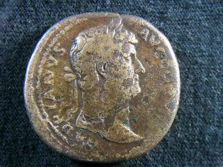 Sestertius of Roman Emperor Hadrian Rome Mint 134 138 Ad 35816