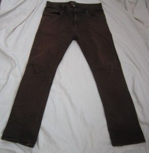 Altamont Skateboard Wilshire Basic Overdye 5 Pocket Brown Denim Jeans 