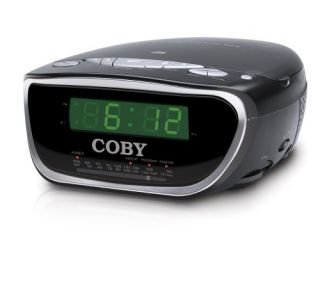 Coby CDRA147 Digital AM/FM Dual Alarm Clock Radio/CD Player (Black)