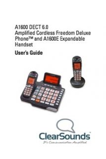 Clearsounds A1600 DECT 6 0 Amplified Cordless Phone with Headset