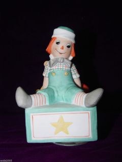 SCHMID RAGGEDY ANDY SPINNING MUSIC BOX WHEN YOU WISH UPON A STAR