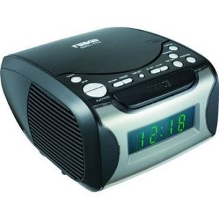   Alarm Clock With Digital Tuning AM FM Radio Top Loading CD Player