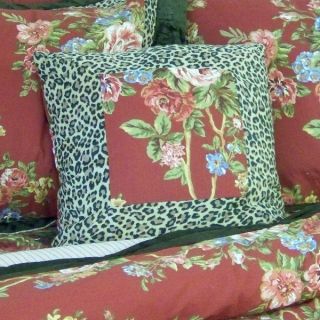 Red Animal Print Holidays 5 P King Comforter Set Pillow