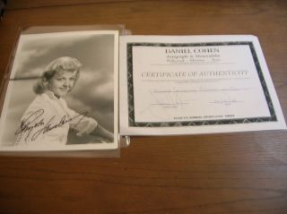 RARE Angela Lansbury 8 x 10 Autograph COA Murder She Wrote