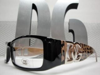  Ladies Animal Print DG Eye Glasses Clear Lens Fashion Frames