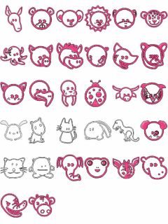 cute animals machine embroidery designs 31 cute animal outlines 