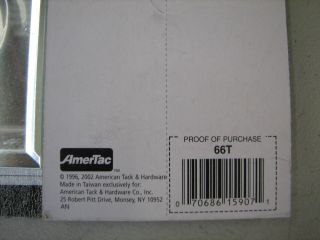 Amertac 66T Genuine Mirror Glass 1 Toggle Switch Wall Plate Three 