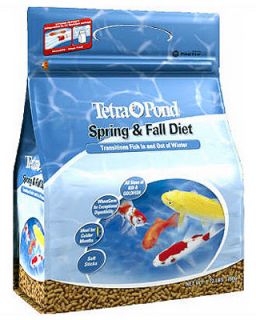Feed in spring and fall, when water temperatures are below 50°F and 