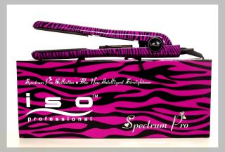 New ISO Ceramic Straightening Iron Purple Zebra