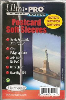 ULTRA PRO   Acid Free   3 11/16 X 5 3/4 inches Post Card Sleeves   Box 