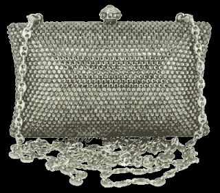 Anthony David Crystal Evening Bag Handbag Purse w/ Swarovski Crystals 