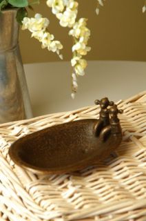 Brass Antique Style Bathtub Rustic Soap Dish Bowl