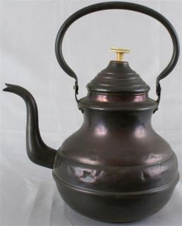 Charming Antique French Country Copper Tea Water Kettle