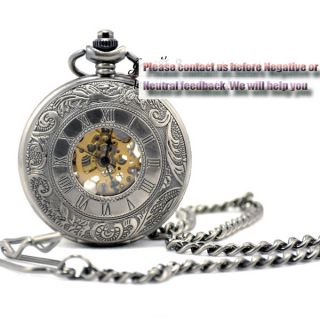   Watch OR Cool LuxuryAntique Mechanical Roma Number Pocket Watch Gift