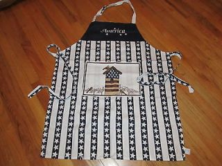 Apron With Stars American And Birds Perfect For 4th July NWOT