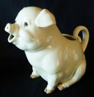 Vintage Antique Ceramic Pig Tea Serving Set Pitcher