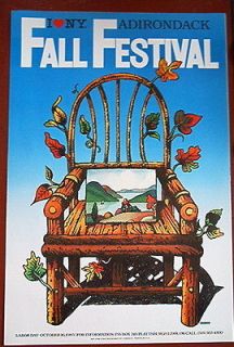 1983 I LOVE NEW YORK NY Poster Adirondack Fall Festival Milton Glaser 