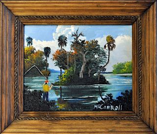 MARY ANN CARROLL Original Florida Highwaymen Signed Framed Painted 