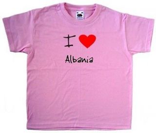 love heart albania kids t shirt more options print