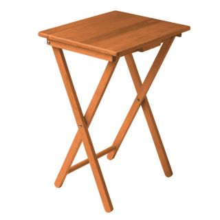 Portable Antique Table TV Snack Folding Pine Table