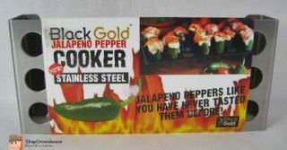   Gold 21 Jalapeno Pepper Cooker Stainless Steel Appetizer Grilling Tool