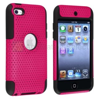   hybrid case compatible with apple ipod touch 4th generation black skin