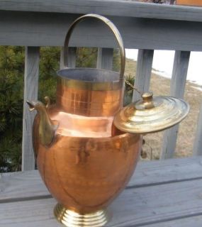 Antique Copper Serpent Spout Tea Pot Kettle Samovar Urn