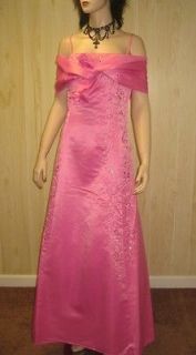 HOT PINK GOWN Bridesmaid Formal CORSET BACK Prom Dress 18 20 2x Jr 