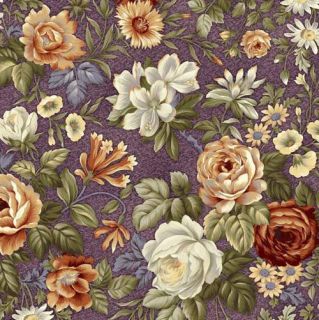 RJR Arabella Rose Primrose Heather Purple Plum Burgundy Floral Quilt 