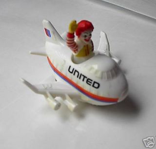 ronald mcdonald in united plane toy  9