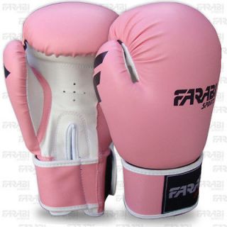 FARABI SPORTS ladies boxing gloves top quality synthetic leather Size 