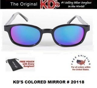 KDs KDS Original Sunglasses Color Mirror Lens Biker Shades UV400 with 