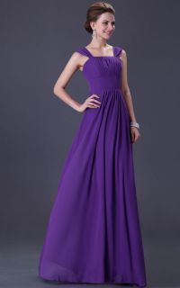 Blue/Purple Prom Gown Sexy Formal Lady Party Evening Cocktail Chiffon 