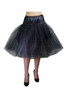 Black Organza Rockabilly Swing Petticoat Skirt 50s Rock and Roll 