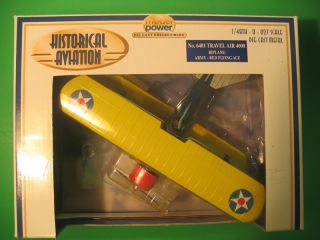 MODEL POWER DIE CAST BIPLANE #6401 USA ARMY RED MO FLYING ACE 1/49th 