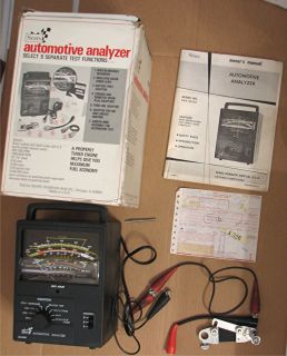 Vintage  Automotive Engine Analyzer Box Manual Parts Original 