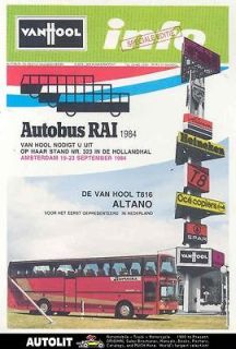 1984 van hool tour bus truck trailer brochure dutch time