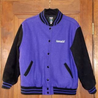 American Girl Gear Varsity Jacket   Girls Size Large Purple Wool Coat