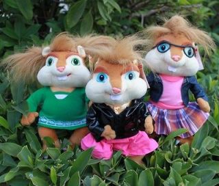 newly listed alvin and the chipmunks 3x plush toy girl